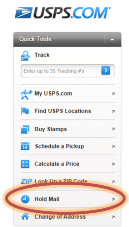usps mail hold