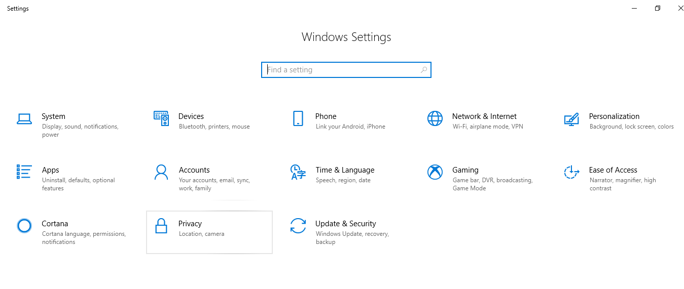 Windows audio Settings