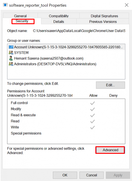 software_reporter_tool security