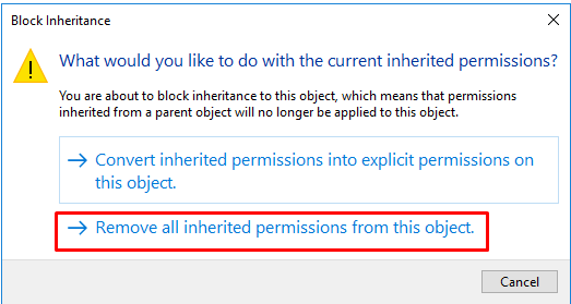 inherited permission