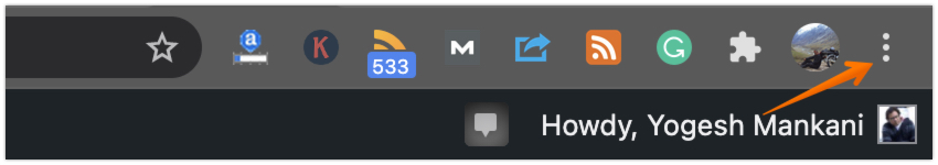 Click on 3 Vertical Dots