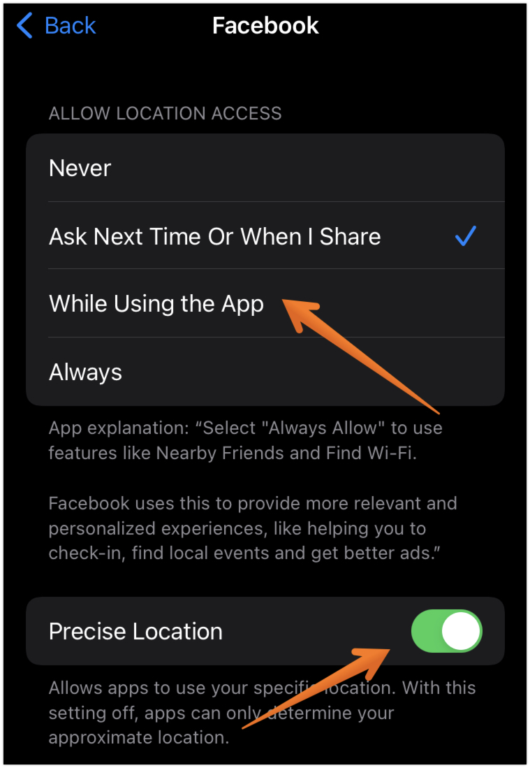 Click on Location Services