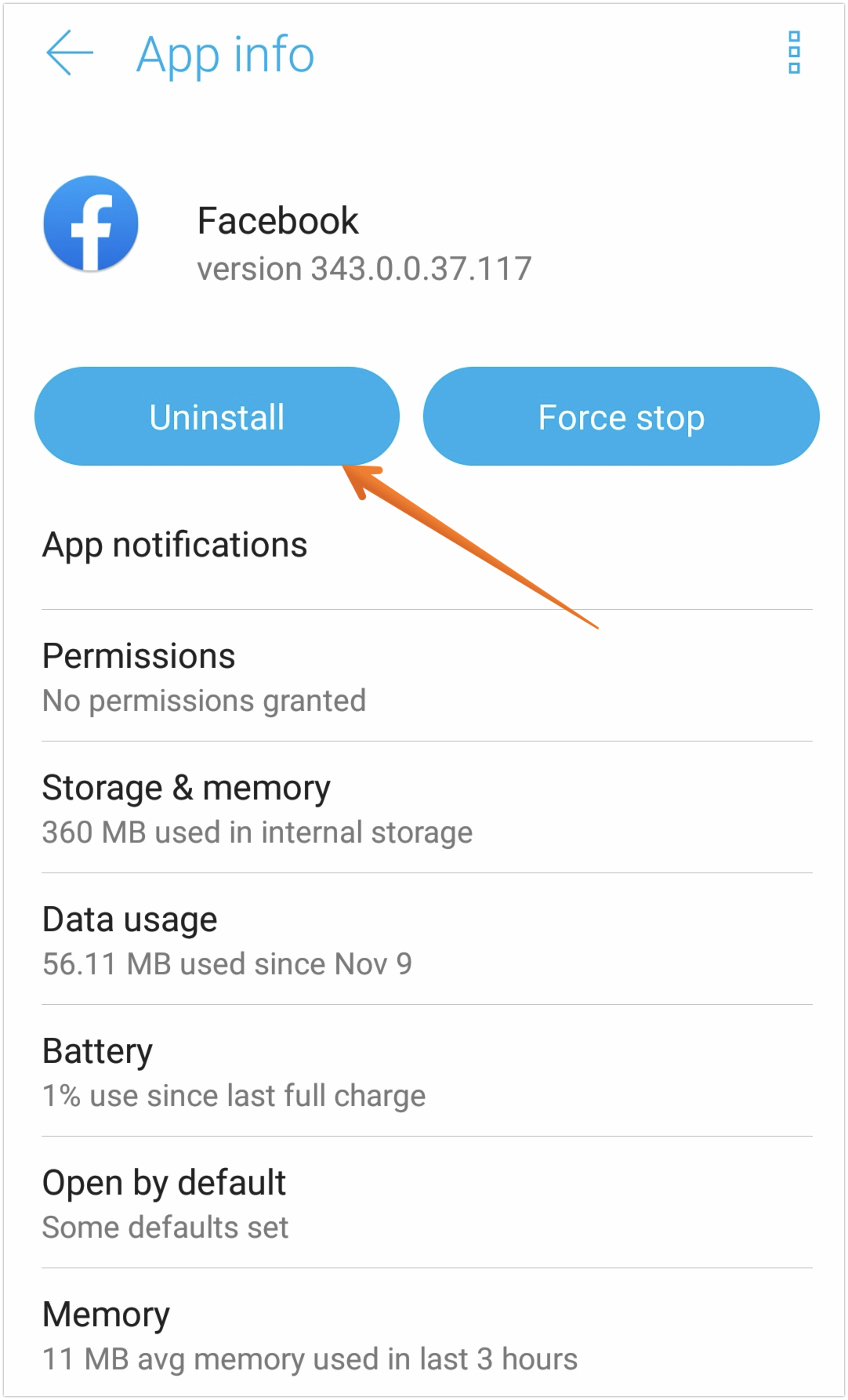 Click on Uninstall