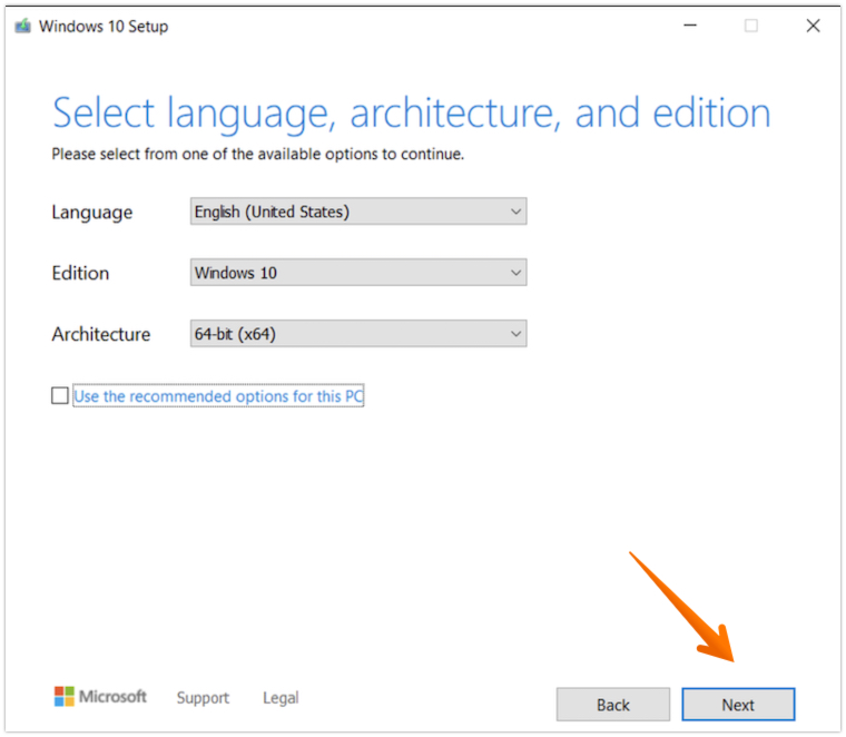 Use the Recommended Option