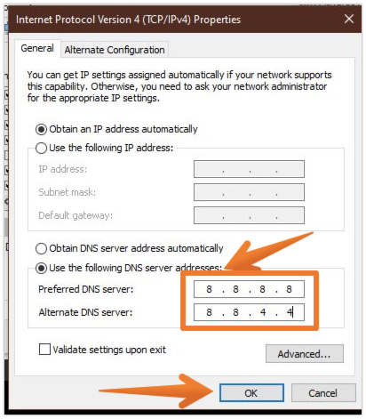 Change the DNS Server
