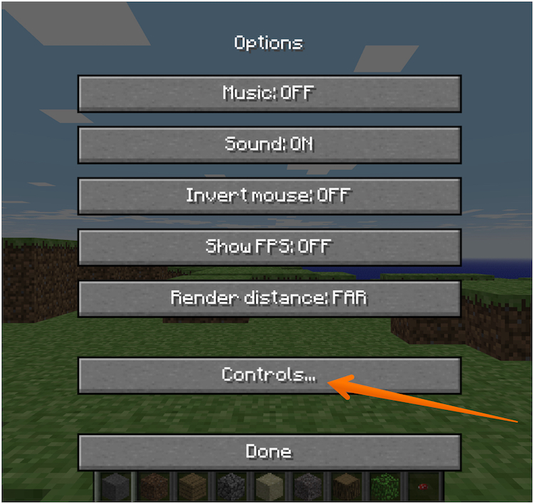 Click on Controls