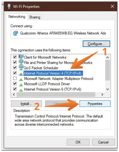 Click on IP4 Properties