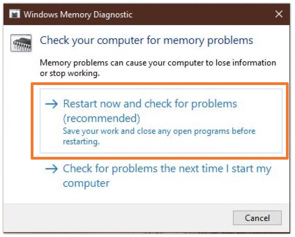 Click on Restart Now Option