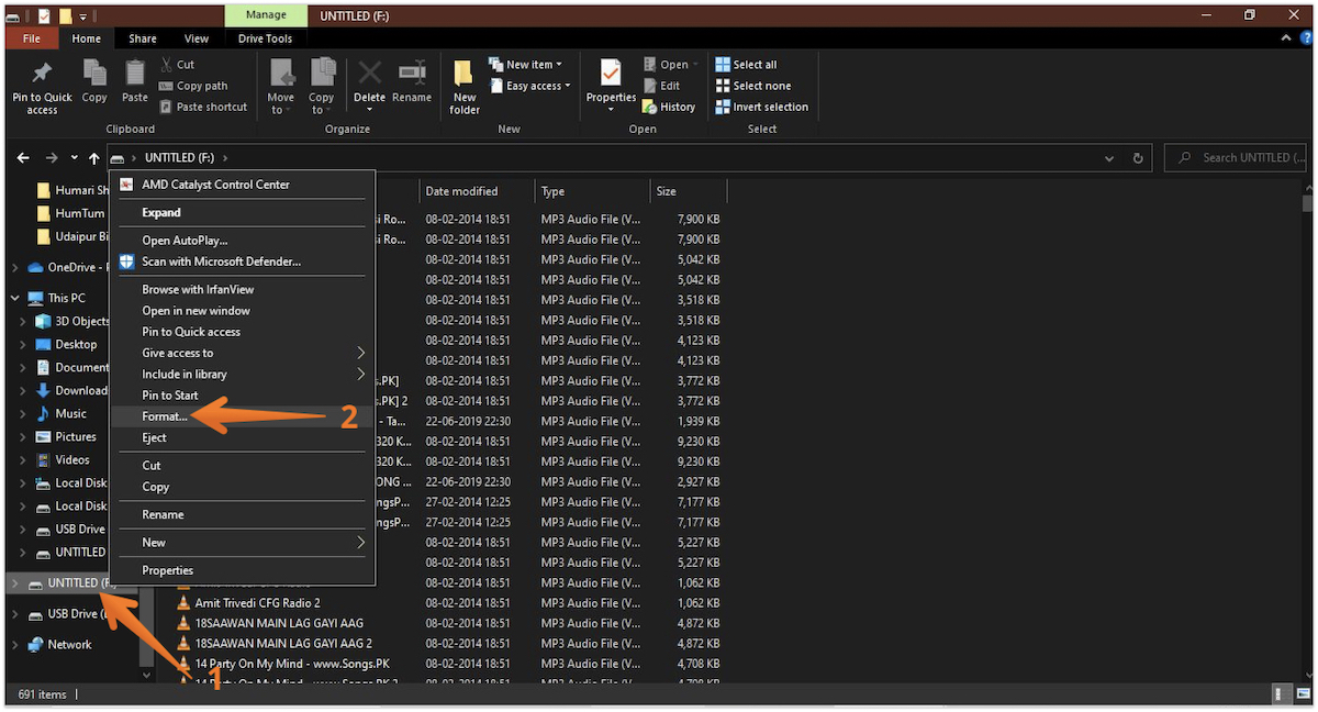 Format USB Device