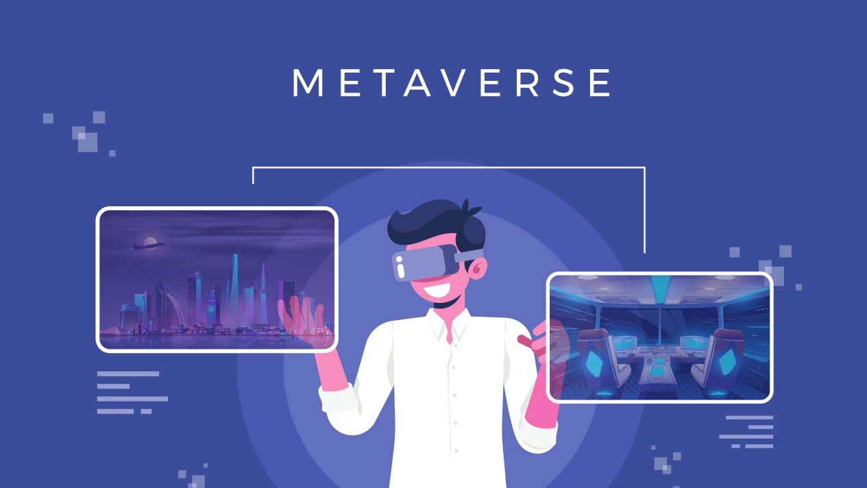 An artistic representation of the Metaverse, highlighting its capacity for interconnectivity and immersive experiences