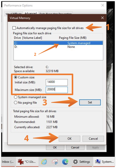 Reset Virtual Memory
