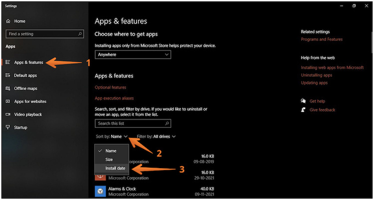 Sort Apps By Install Date