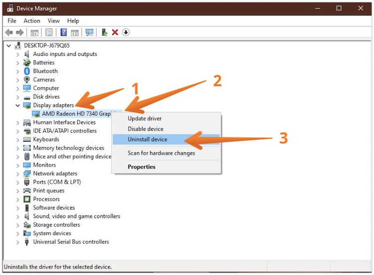 Uninstall Graphics Drivers