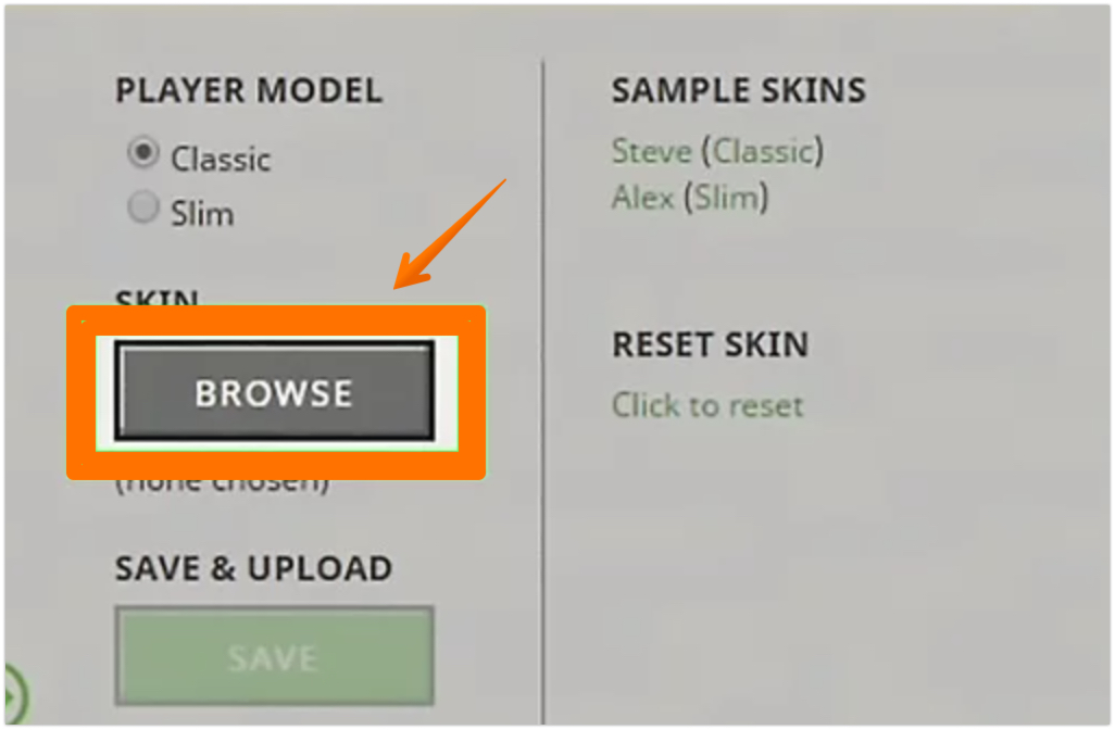 Click on Browse Button