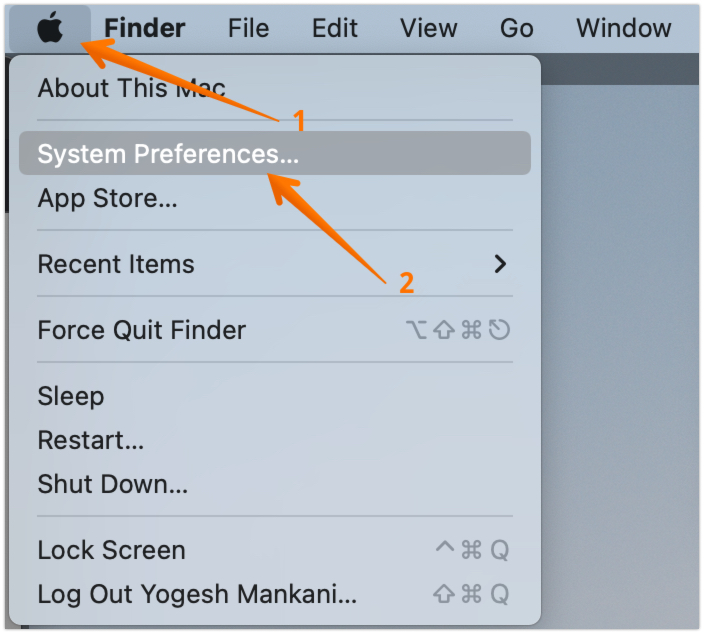 Click on System Preferences