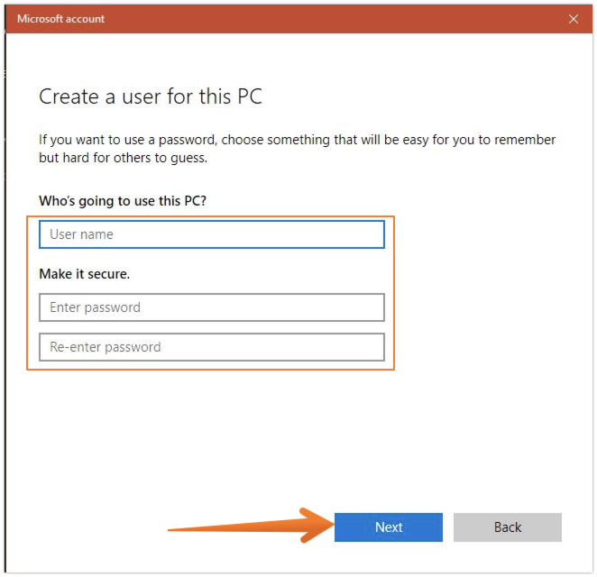 Create a New User Account