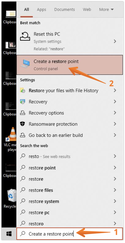 Create a Restore Point