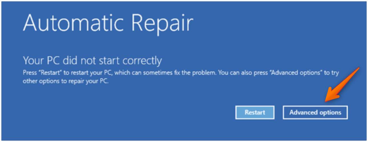 Select Advanced Options