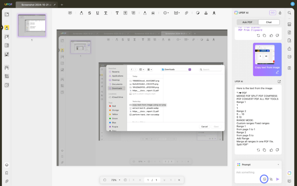 add image icon updf mac